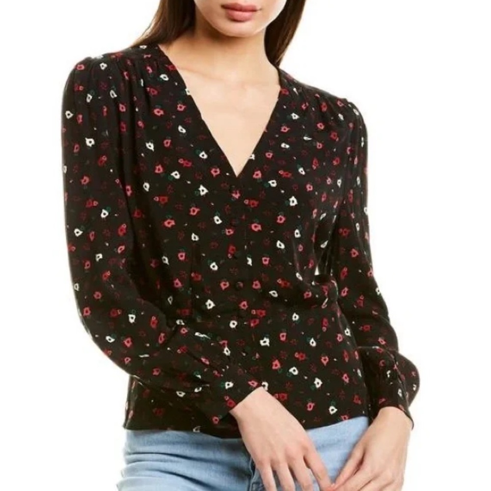 ba&sh Lali Floral Blouse Size S